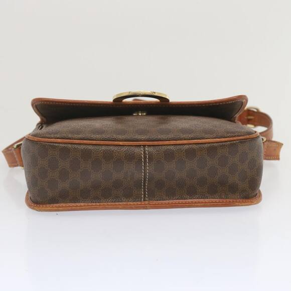 CELINE Macadam Canvas Shoulder Bag Pvc Leather Brown - Picture 9 of 12